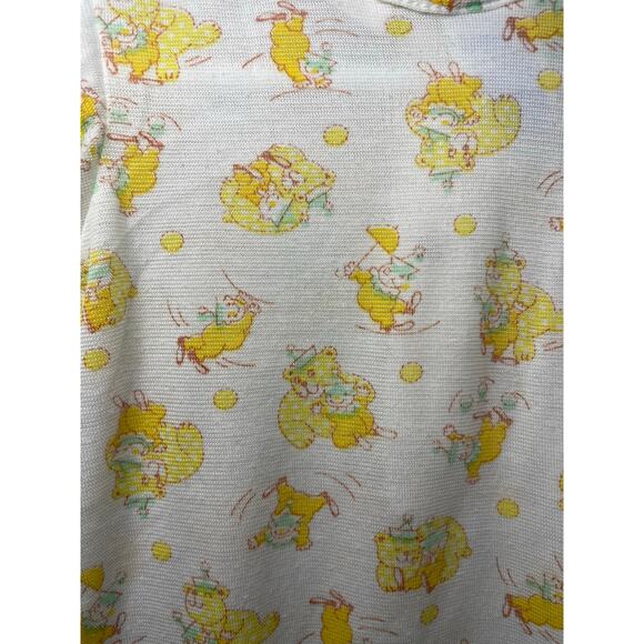 Vintage 1970s Carter's Newborn Layette White and Yellow Bear and Clown Pattern - Picture 4 of 8